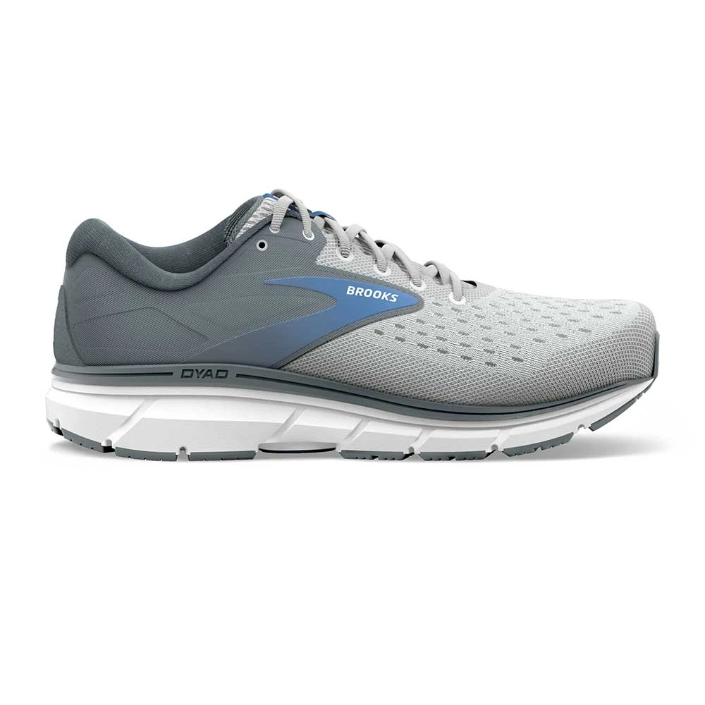 BROOKS Women's Dyad 11 Running Shoe- Grey/White/Blue - Wide (D) 3 BROOKS Women's Dyad 11 Running Shoe- Grey/White/Blue - Wide (D)