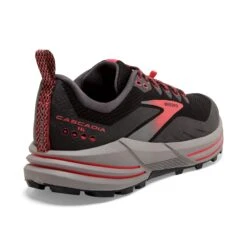 BROOKS Women's Cascadia 16 GoreTEX Trail Running Shoe - Black/Blackened Pearl/Coral - Regular (B) -Shoe Discount Store 120364 071 H Cascadia 16 GTX