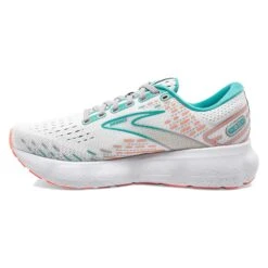 BROOKS Women's Glycerin 20 Running Shoe- Oyster/Latigo Bay/Coral - Wide (D) -Shoe Discount Store 120369 061 M Glycerin 20