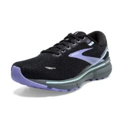 BROOKS Women's Ghost 15 Running Shoe- Black/Jacaranda/Salt- Regular (B) -Shoe Discount Store 120380 011 Z Ghost 15