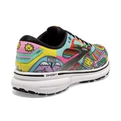 BROOKS Women's Ghost 15 Run Proud Running Shoe- Black/White/Multi- Regular (B) -Shoe Discount Store 120380 058 H Ghost 15