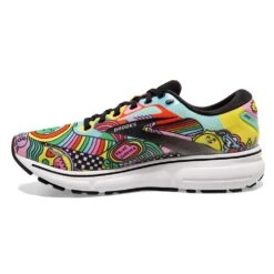 BROOKS Women's Ghost 15 Run Proud Running Shoe- Black/White/Multi- Regular (B) -Shoe Discount Store 120380 058 M Ghost 15