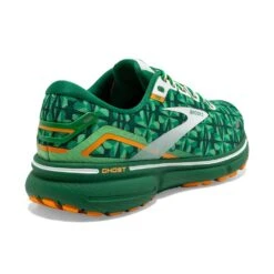 BROOKS Women's Ghost 15 Run Lucky - Green/White/Orange- Regular (B) -Shoe Discount Store 120380 371 H Ghost 15