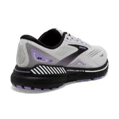 BROOKS Women's Adrenaline GTS 23 Running Shoe - Grey/Black/Purple- Wide (D) -Shoe Discount Store 120381 039 H Adrenaline GTS 23 2