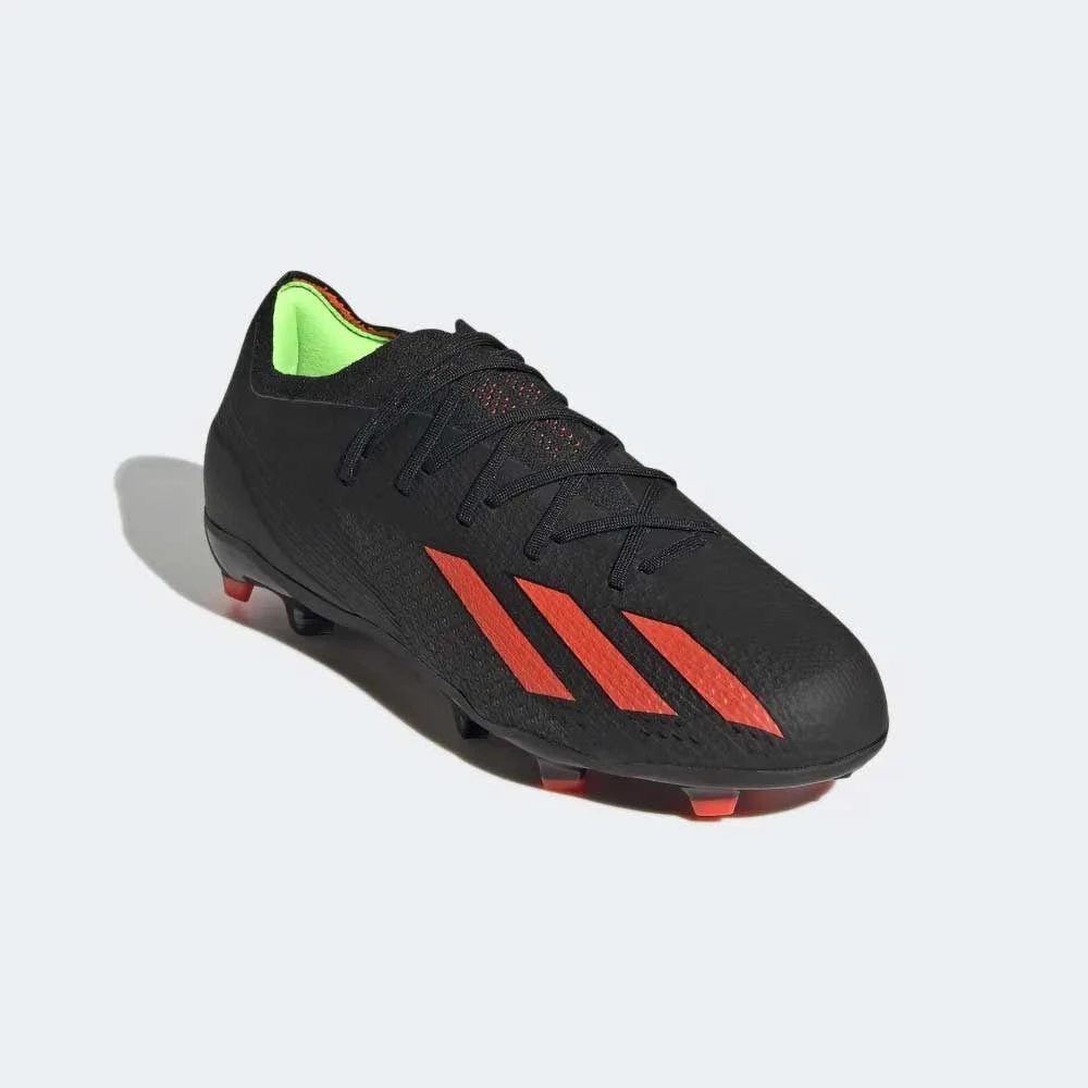 ADIDAS Youth JR X SpeedPortal 1 FG Soccer Shoe - Core Black/Solar Red/Solar Green 4 ADIDAS Youth JR X SpeedPortal 1 FG Soccer Shoe - Core Black/Solar Red/Solar Green - Image 2