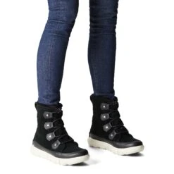 Sorel Women's Explorer II Joan Faux Fur Boot - Black/Fawn - Regular (B) -Shoe Discount Store 1951631 010 a9