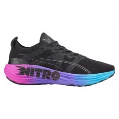 Men's Foreverrun Nitro Sunset Running Shoe - Puma Black/Luminous Blue/Electric Orchid- Regular (D)