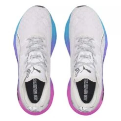 Puma Men's ForeverRun Nitro Sunset Running Shoe - White/Luminous Blue/Electric Orchid- Regular (D) -Shoe Discount Store 38000702 WhiteBlue TOP