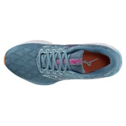 Mizuno Women's Wave Inspire 19 Running Shoe- Provincial Blue/White- Regular (B) -Shoe Discount Store 411398 5B00 04