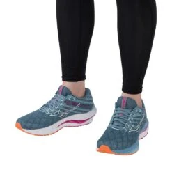 Mizuno Women's Wave Inspire 19 Running Shoe- Provincial Blue/White- Regular (B) -Shoe Discount Store 411398 5B00 10