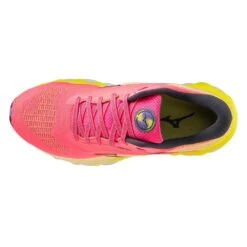 Mizuno Women's Wave Sky 7 Running Shoe - High/Vis Pink/Ombre Blue - Regular (B) -Shoe Discount Store 411413 1VRE 04