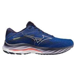 Mizuno Men's Wave Rider 27 Running Shoe - Surf The Web/White - Regular (D) -Shoe Discount Store 411415 5E00 06