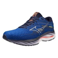 Mizuno Men's Wave Rider 27 Running Shoe - Surf The Web/White - Regular (D) -Shoe Discount Store 411415 5E00 07