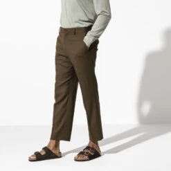 Birkenstock Arizona Mocha Suede Leather Sandal- Regular/Wide -Shoe Discount Store 51903 f look m