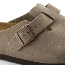 Birkenstock Boston Soft Footbed Taupe Suede- Regular/Wide -Shoe Discount Store 560771 detail 1 bost tau