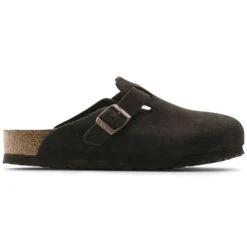 Birkenstock Boston Soft Footbed Mocha Suede- Regular/Wide -Shoe Discount Store 660461 side bost b