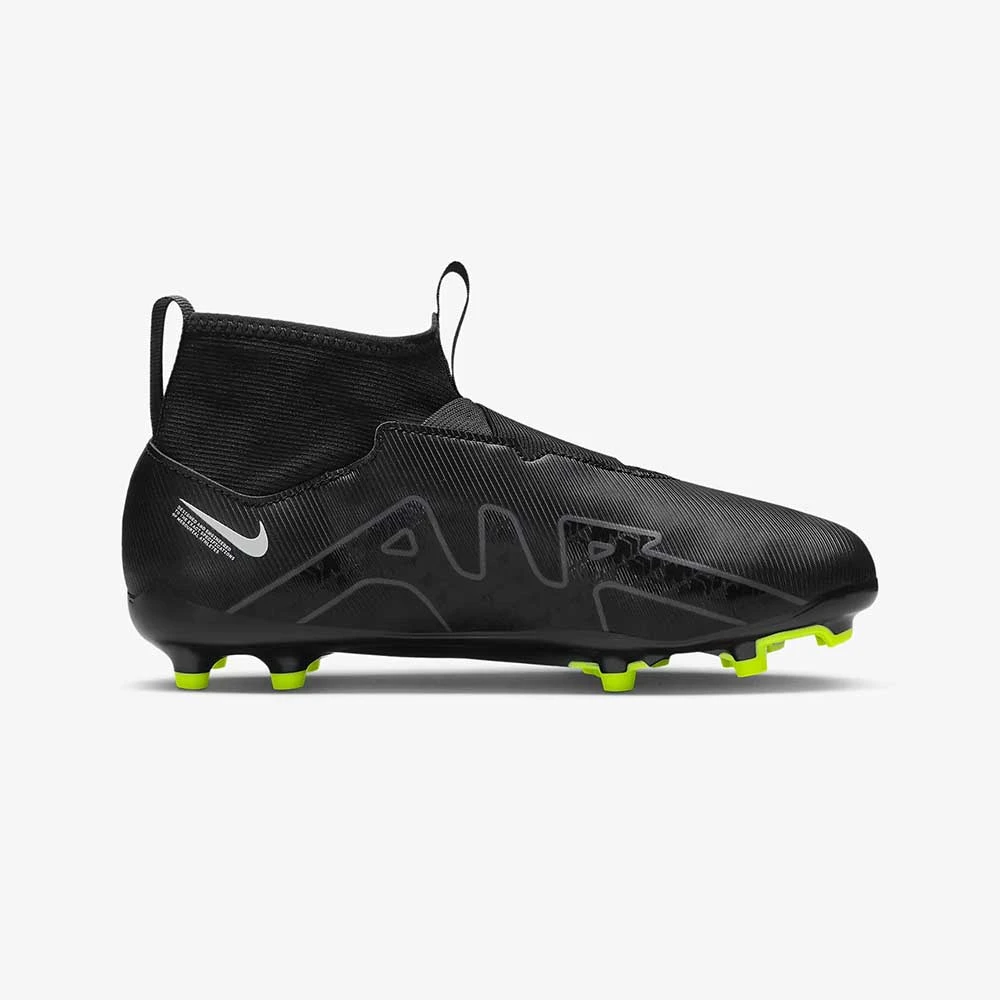 Nike Youth Zoom Mercurial Superfly 9 Academy FG Soccer Shoe/MG - Black/Dk Smoke 3 Nike Youth Zoom Mercurial Superfly 9 Academy FG Soccer Shoe/MG - Black/Dk Smoke