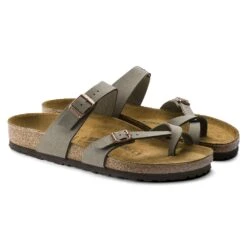 Birkenstock Mayari Cork Stone Birko-Flor Nubuck Sandal- Regular/Wide -Shoe Discount Store 71071 pair