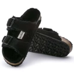 Birkenstock Arizona Shearling Sandal - Black - Regular/Wide -Shoe Discount Store 752663 sole