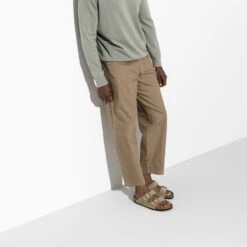 Birkenstock Arizona Soft Footbed Taupe Suede Leather Sandal - Taupe- Regular/Wide -Shoe Discount Store 951303 f look m