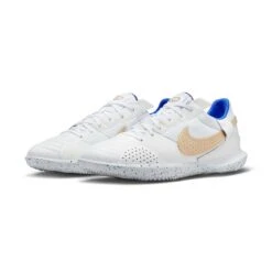 Unisex Nike Streetgato IC Soccer Shoes- White/Metallic Gold/Hyper Royal - Regular (D) -Shoe Discount Store AURORA DC8466 174 PHCFH001 2000
