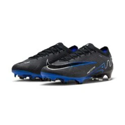 Nike Zoom Mercurial Vapor 15 Elite FG Soccer Cleat- Black/Chrome-Hyper Blue- Regular (D) -Shoe Discount Store AURORA DJ4978 040 PHCFH001 2000