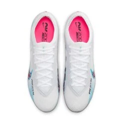 Nike Unisex Zoom Mercurial Vapor 15 Elite FG Soccer Cleats - White/Baltic Blue/Pink Blast - Regular (D) -Shoe Discount Store AURORA DJ4978 146 PHCTH001 2000