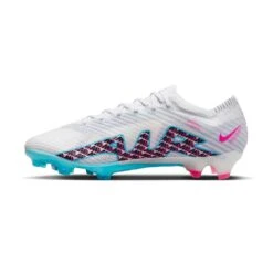 Nike Unisex Zoom Mercurial Vapor 15 Elite FG Soccer Cleats - White/Baltic Blue/Pink Blast - Regular (D) -Shoe Discount Store AURORA DJ4978 146 PHSLH001 2000