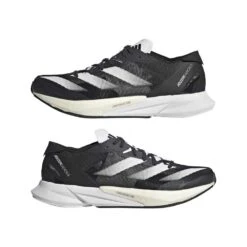ADIDAS Women's Adizero Adios 8 Running Shoe - Carbon/FTWR White/Core Black - Regular (B) -Shoe Discount Store Adizero Adios 8 Shoes Grey ID6905 09 standard