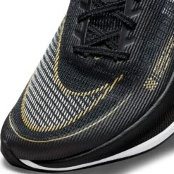 Nike Women's ZoomX Vaporfly Next % 2 Racing Shoe - Black/White/Metallic Gold Coin - Regular (B) -Shoe Discount Store CU4123 001 PHSYD001 1500