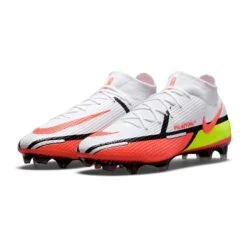 Nike Unisex Phantom GT2 Elite Dynamic Fit FG Soccer Shoes - White/Bright Crimson/Volt - Regular (D) -Shoe Discount Store CZ9889 167 PHCFH001 2000