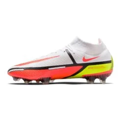 Nike Unisex Phantom GT2 Elite Dynamic Fit FG Soccer Shoes - White/Bright Crimson/Volt - Regular (D) -Shoe Discount Store CZ9889 167 PHSLH001 2000