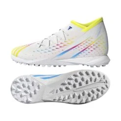 ADIDAS Unisex Predator Edge .3 TF Soccer Shoe - Ftwr White/Solar Yellow/Powder Blue - Regular (D) 8 ADIDAS Unisex Predator Edge .3 TF Soccer Shoe - Ftwr White/Solar Yellow/Powder Blue - Regular (D) -Shoe Discount Store GW0951