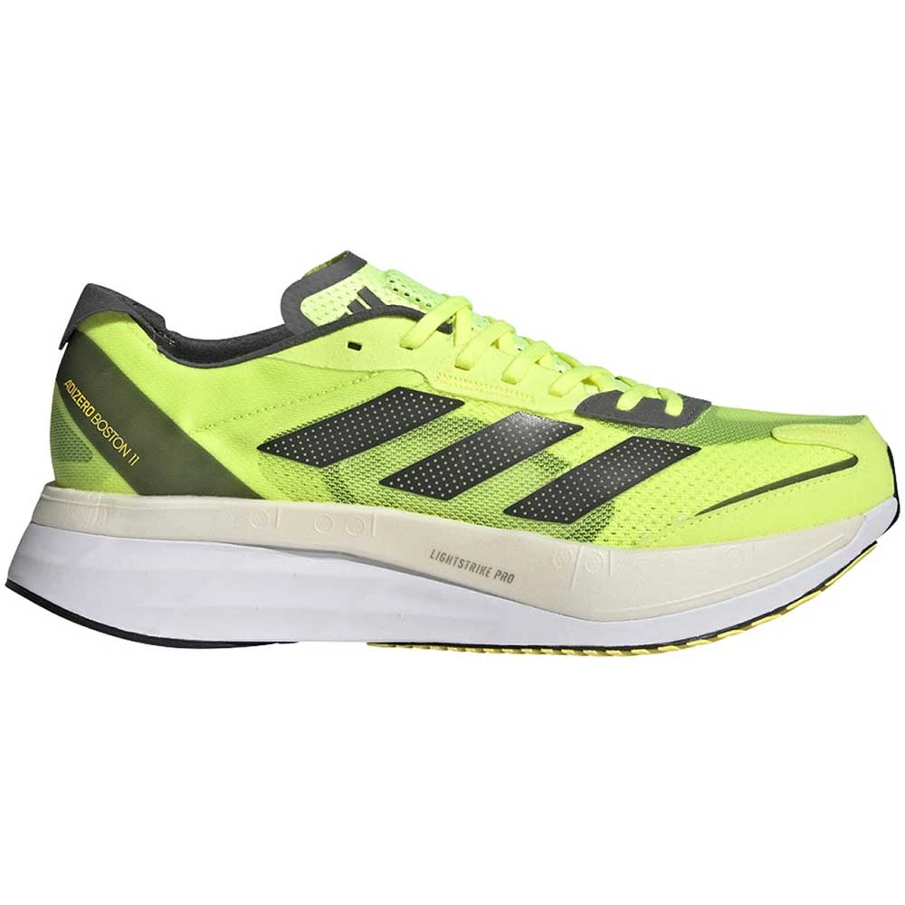 ADIDAS Men's AdiZERO Boston 11 Running Shoe- Solar Yellow/Night Met- Regular (D) 3 ADIDAS Men's AdiZERO Boston 11 Running Shoe- Solar Yellow/Night Met- Regular (D)