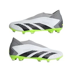 ADIDAS Unisex Predator Accuracy .3 Laceless FG - Cloud White/ Core Black / Lucid Lemon- Regular (D) -Shoe Discount Store GZ0021 09 standard