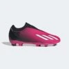 ADIDAS Youth JR X Speedportal .3 LL FG Soccer Shoe - Team Shock Pink/Zero Met - Regular (D) -Shoe Discount Store GZ5061