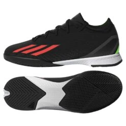ADIDAS JR X Speedportal .3 IN Soccer Shoe - Core Black/Solar Red/Team Solar Green - Regular (D) -Shoe Discount Store HR1792
