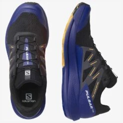Salomon Men's Pulsar Trail Shoe - Black/Clematis Blue/Blazing Orange- Regular (D) -Shoe Discount Store L41603200 4f8be5c5cebfe5ac4bc995d14af1aba8