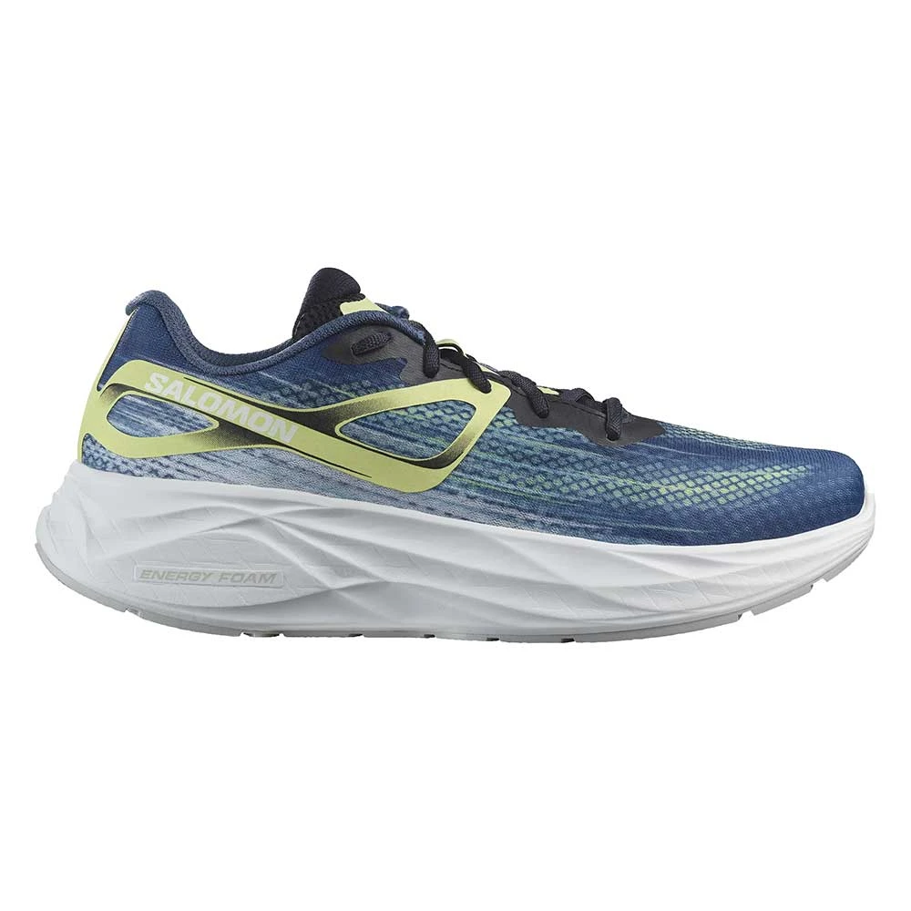 Salomon Men's Aero Blaze Running Shoe- Blue Ashes/Sunny Lime/Dark Sapphire- Regular (D) 3 Salomon Men's Aero Blaze Running Shoe- Blue Ashes/Sunny Lime/Dark Sapphire- Regular (D)