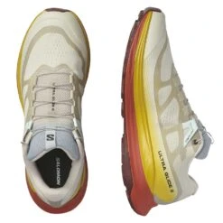 Salomon Men's Ultra Glide 2 Trail Running Shoe - Rainy Day/Freesia/Hot Sauce - Regular (D) -Shoe Discount Store L47212200 10 GHO ULTRA GLIDE 2Rainy Day Freesia Hot Sauce