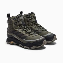 Merrell Men's Moab Speed Thermo Mid Waterproof Hiking Boot - Olive - Regular (D) -Shoe Discount Store MRLM J066915 021621 S21 004 1