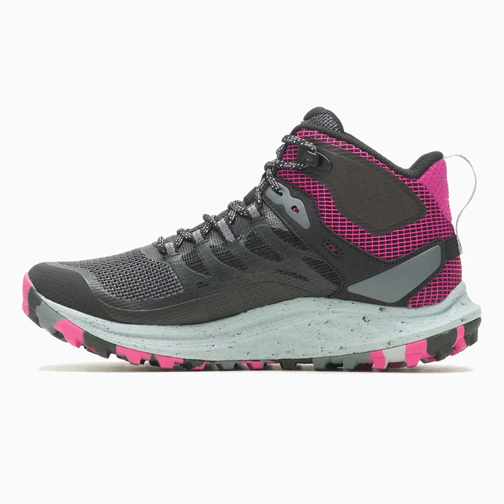 Merrell Women's Antora 3 Mid Waterproof Boot - Black/Fuchsia - Regular (B) 4 Merrell Women's Antora 3 Mid Waterproof Boot - Black/Fuchsia - Regular (B) - Image 2