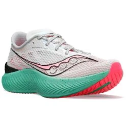 Saucony Women's Endorphin Pro 3 Running Shoe - Fog/ViZiPink - Regular (B) -Shoe Discount Store S10755 25 5 1