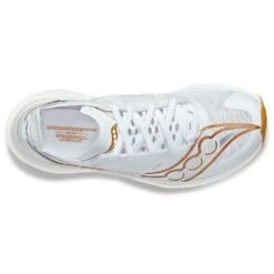 Saucony Women's Endorphin Elite Running Shoe- White/Gold- Regular (B) -Shoe Discount Store S10768 13 3