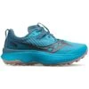 Saucony Women's Endorphin Edge Trail Shoe- Ocean/Loam- Regular (B) -Shoe Discount Store S10773 31 1