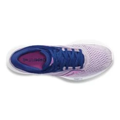 Saucony Women's Ride 16 Running Shoe - Mauve/Indigo - Regular (B) -Shoe Discount Store S10830 30 3