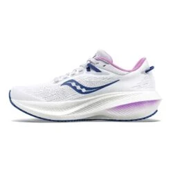 Saucony Women's Triumph 21 Running Shoe - White/Indigo - Regular (B) -Shoe Discount Store S10881 31 2 1