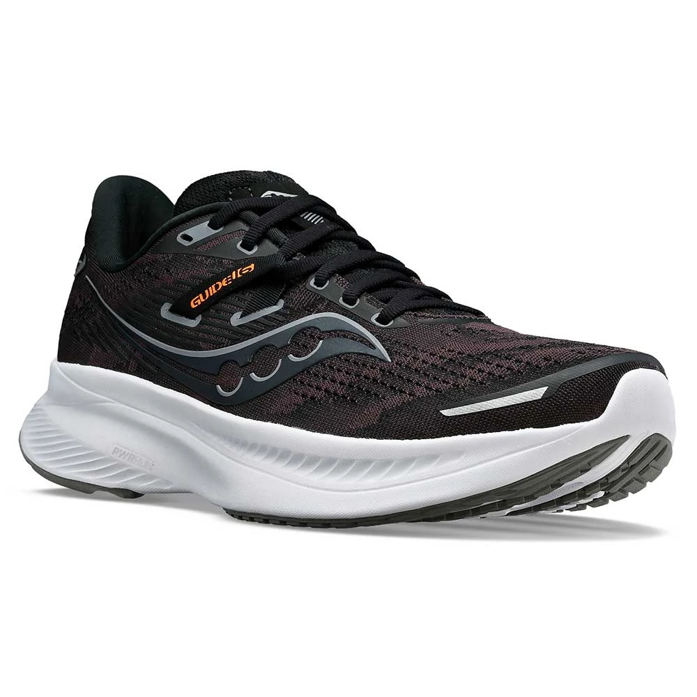 Saucony Men's Guide 16 Running Shoe- Black/White- Regular (D) 4 Saucony Men's Guide 16 Running Shoe- Black/White- Regular (D) - Image 2