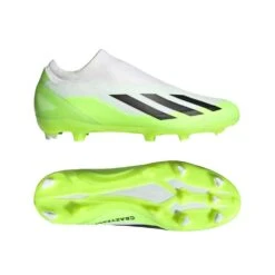 ADIDAS Unisex X Crazyfast .3 Laceless FG Soccer Cleat - Cloud White / Core Black / Lucid Lemon- Regular (D) -Shoe Discount Store X CRAZYFAST.3 LL FG White HQ4515 22 model