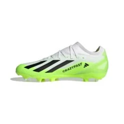 ADIDAS Unisex X Crazyfast .3 FG Cleats- Cloud White / Core Black / Lucid Lemon- Regular (D) -Shoe Discount Store X Crazyfast.3 Firm Ground Cleats White HQ4534 06 standard